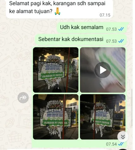 Pengiriman Papan Bunga Selamat Megal Pamotan